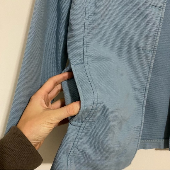 Eileen Fisher Light Blue Textured Cotton Jacket size XS - Picture 3 of 8